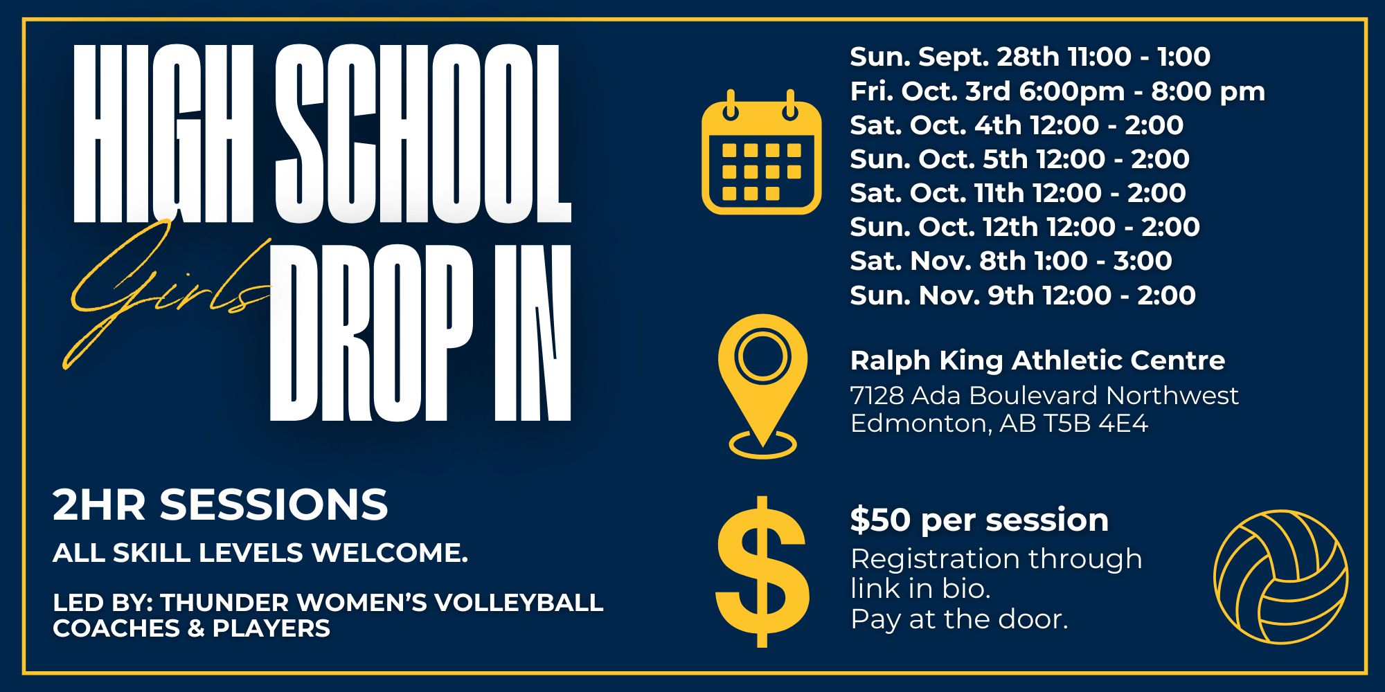 High School Girls Volleyball Drop In